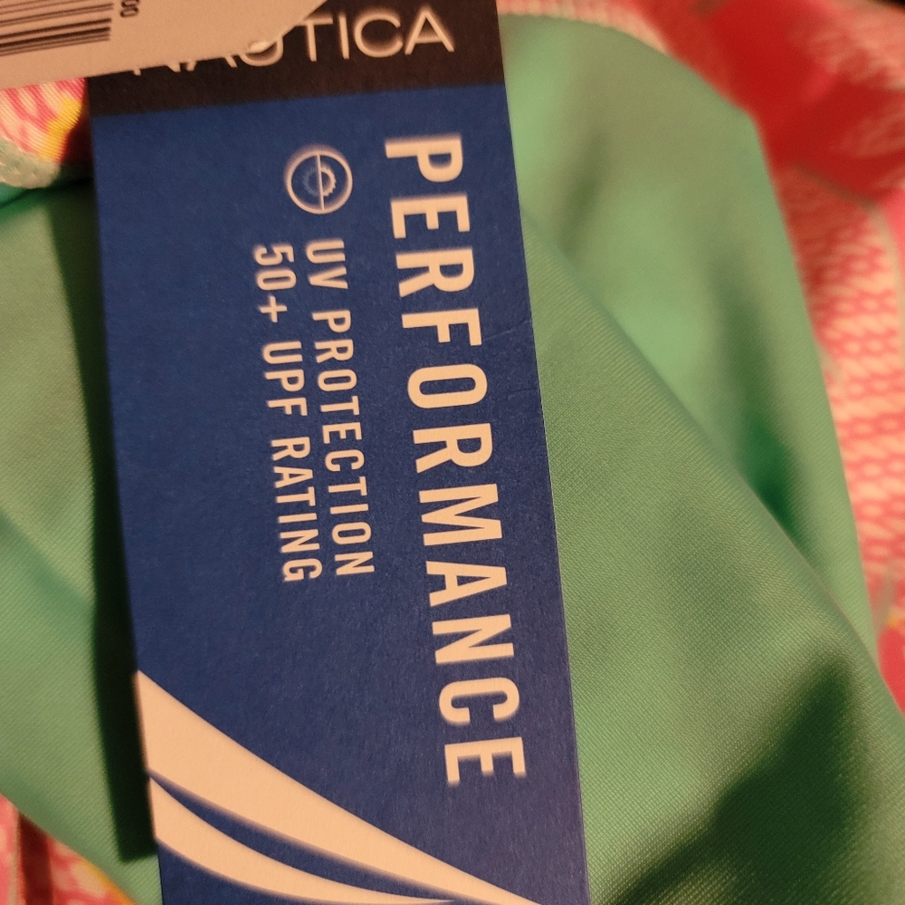 NWT NAUTICA RASH GUARD SWIM SET SUN PROTECTION GIRLS 12 TO 14 - Picture 7 of 9